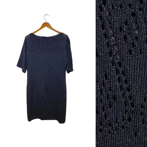 St. John Dresses & Skirts - St. John Womens Black Crew Neck Knitted Mini Dress Sz 6